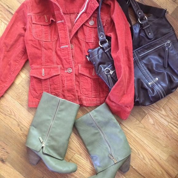 Tulle burnt orange corduroy jacket - Picture 2 of 7